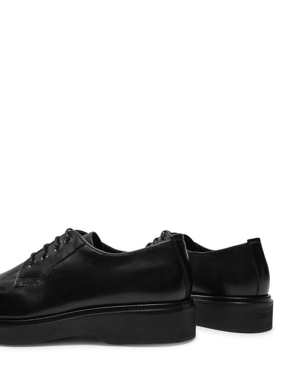 Calvin Klein Κλειστά παπούτσια Calvin Klein Lace Up - Lth HW0HW02278 Μαύρο