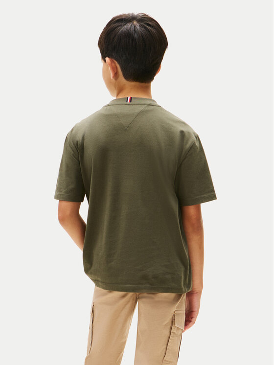 Tommy Hilfiger Tommy Hilfiger Camiseta Flag Archive KB0KB10111 Verde Regular Fit