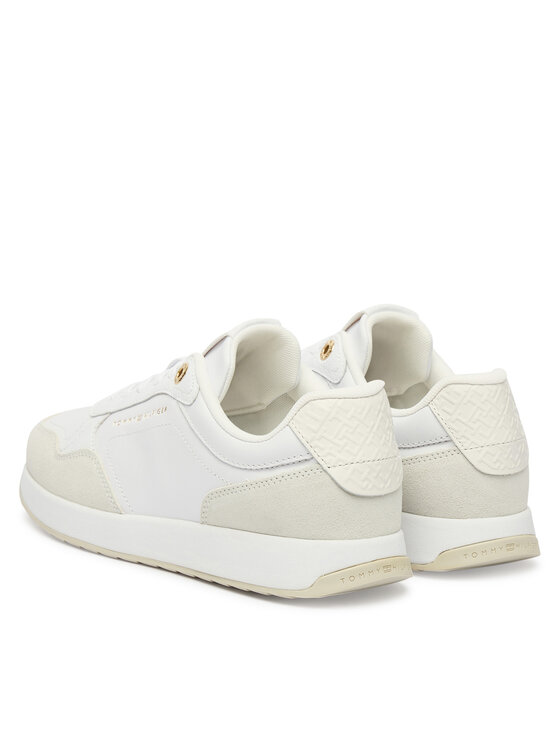 Tommy Hilfiger Sneakersy Tommy Hilfiger Monogram Mix Material Runner FW0FW09267 Bílá