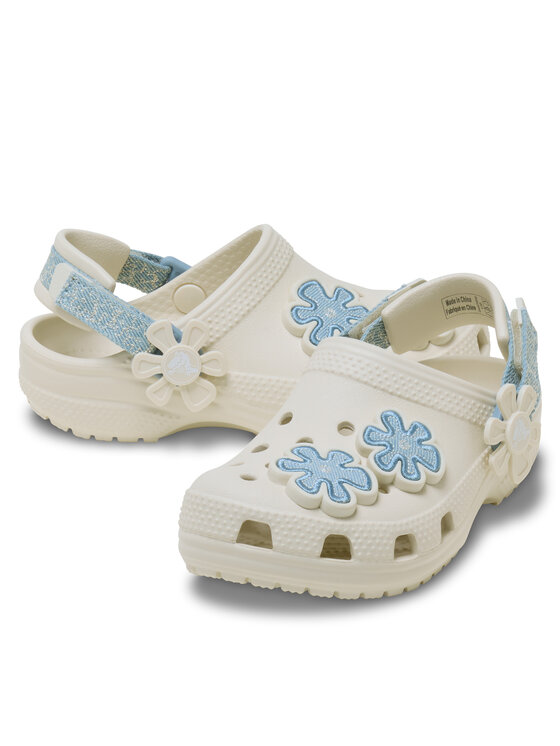Crocs Шльопанці Crocs Clsc Dnm Flwr Adj BackstrapCgT 212512 Сірий