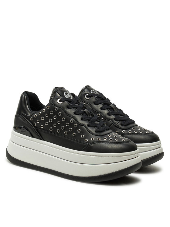 MICHAEL Michael Kors Снікерcи MICHAEL Michael Kors Hayes Lace Up 43R5HAFS1L Чорний