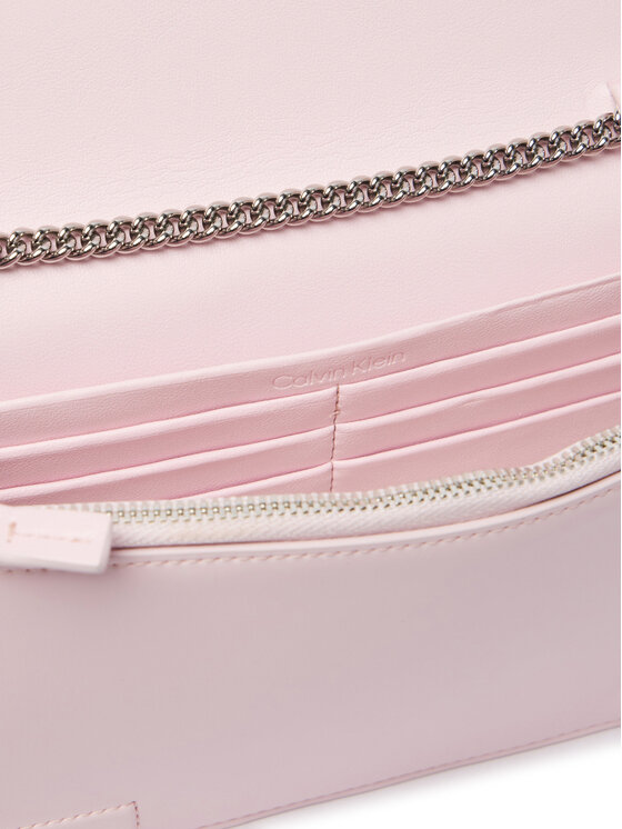 Calvin Klein Дамска чанта Calvin Klein Ck Wallet On Chain LV04F3319G Светлорозов