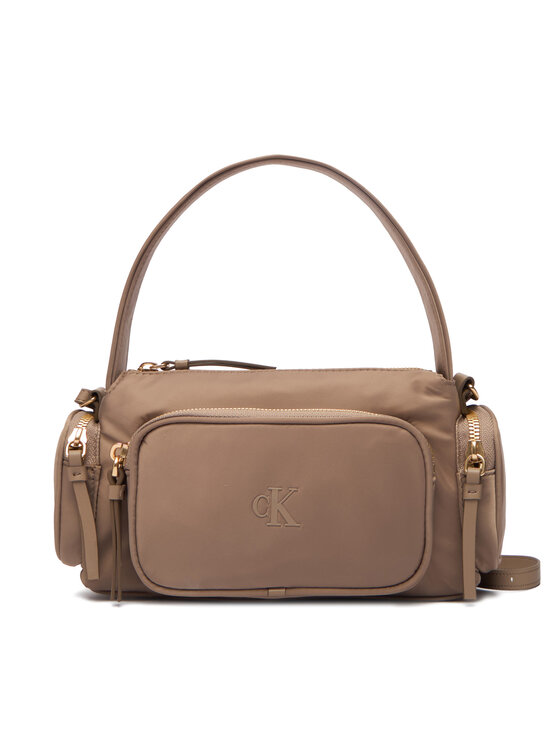 Calvin Klein Geantă Calvin Klein Pocket Nylon Bag W/Strap LV04F3132G Bej