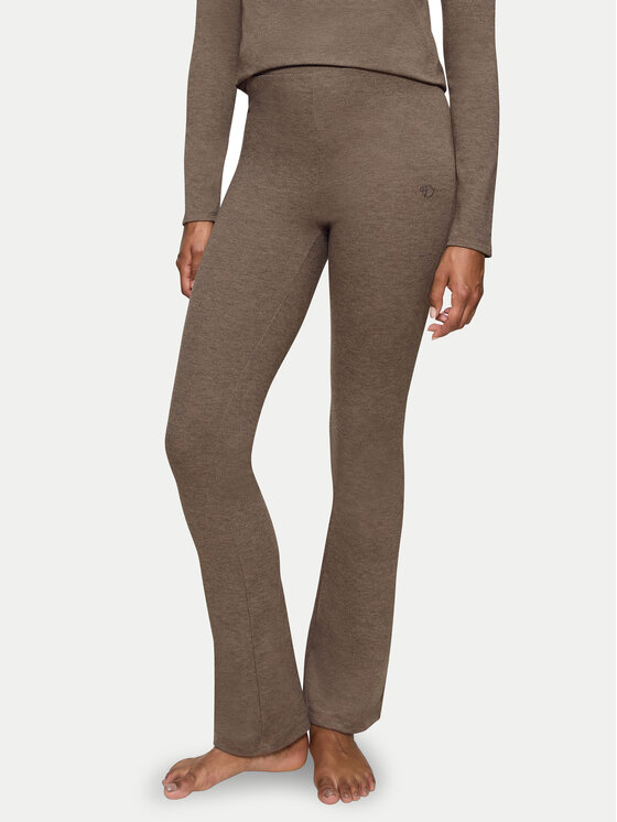 Triumph Triumph Spodnji del pižame Smart Thermal 10221491 Rjava Slim Fit