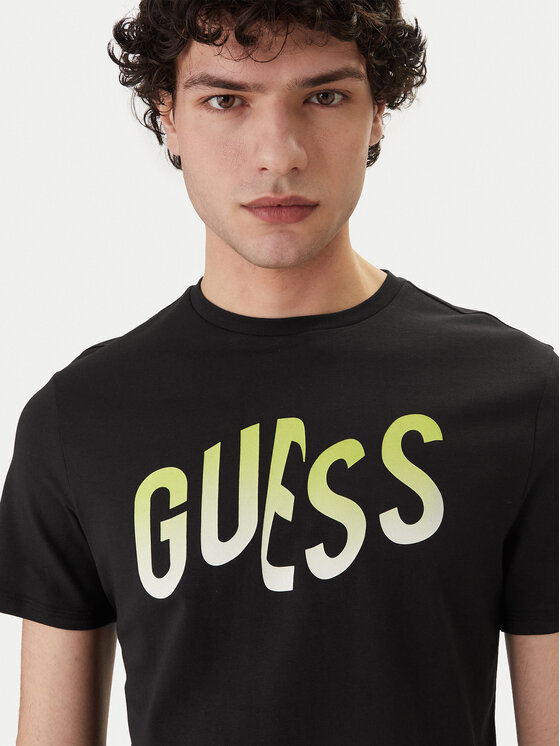 Guess Guess Футболка F6GI02 J1314 Чорний Slim Fit