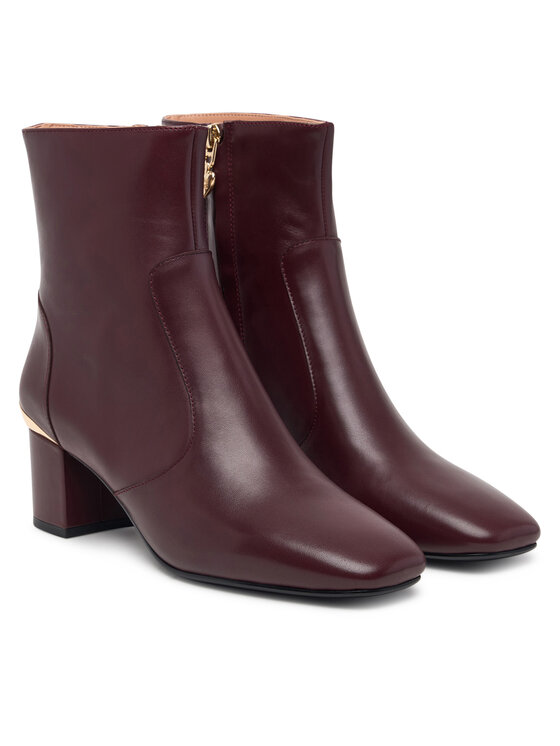 LOVE MOSCHINO Botki LOVE MOSCHINO JA21085G0PIA0552 Bordowy