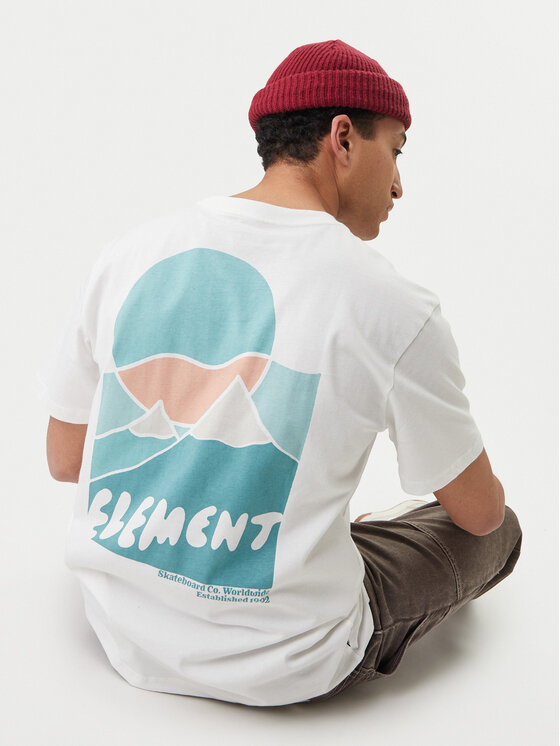 Element Element Camiseta Sunrise ELYZT00576 Blanco Regular Fit