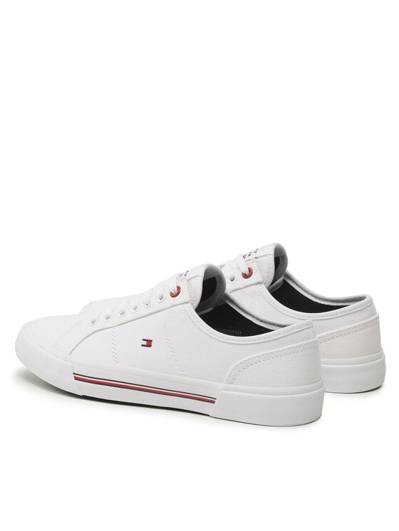 Tommy Hilfiger Zapatillas de tenis Tommy Hilfiger Core Corporate Vulc Canvas FM0FM04560 Blanco