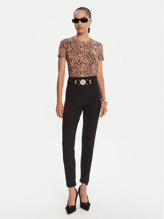 Just Cavalli Just Cavalli Camiseta 79PAHE07 CJ112 Marrón Slim Fit