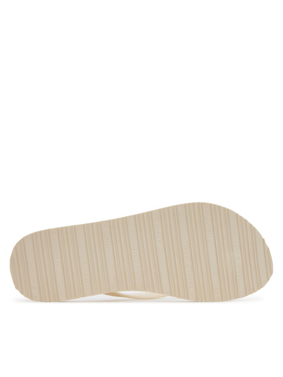 Tommy Hilfiger Джапанки Tommy Hilfiger Hilfiger Strap Beach Sandal FW0FW08736 Екрю