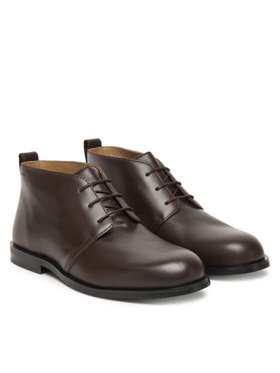 Calvin Klein Зимни обувки Calvin Klein Ess Rubber Desert Boot Lth HM0HM01979 Кафяв