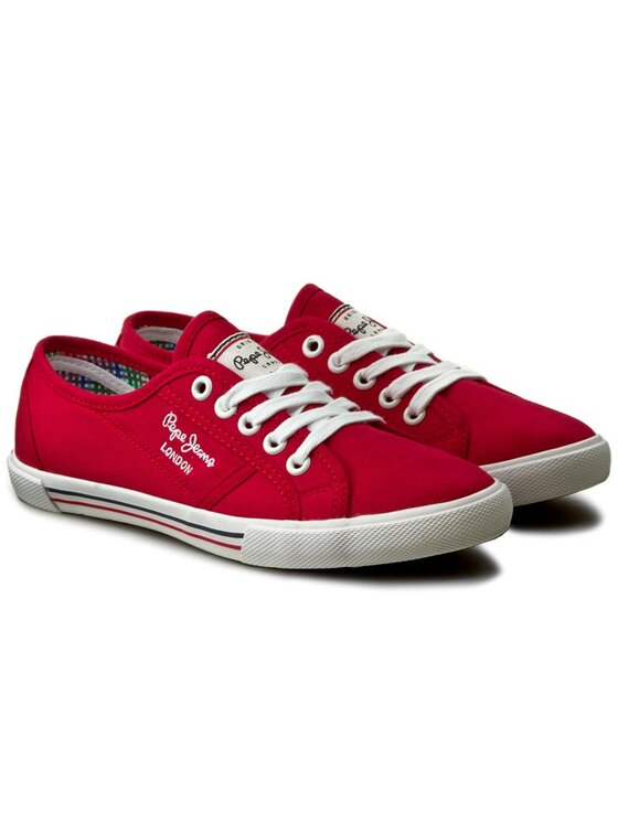 Pepe Jeans Πάνινα παπούτσια Pepe Jeans Aberlady Basic 17 PLS30500 Κόκκινο