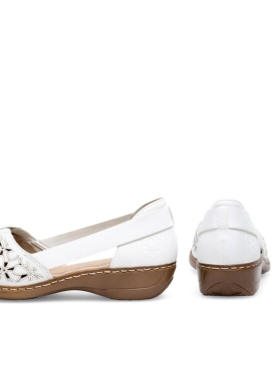 Rieker Pantofi Rieker 41356-80 Alb