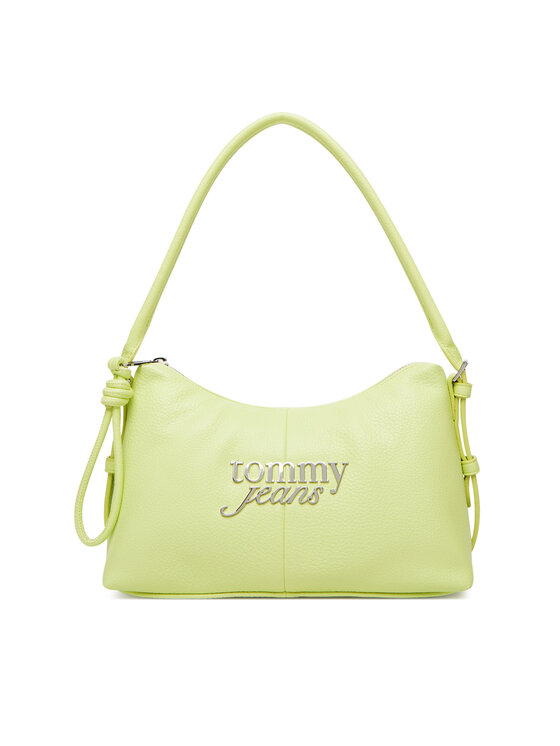 Tommy Jeans Rankinė Tommy Jeans Metal Logo Shoulder Bag AW0AW18468 Žalia