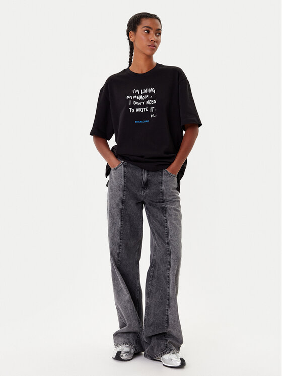 Karl Lagerfeld Jeans Karl Lagerfeld Jeans Camiseta A4W17009 Negro Relaxed Fit