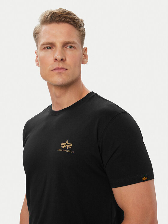 Alpha Industries Alpha Industries Marškinėliai Backprint 128507CP Juoda Regular Fit