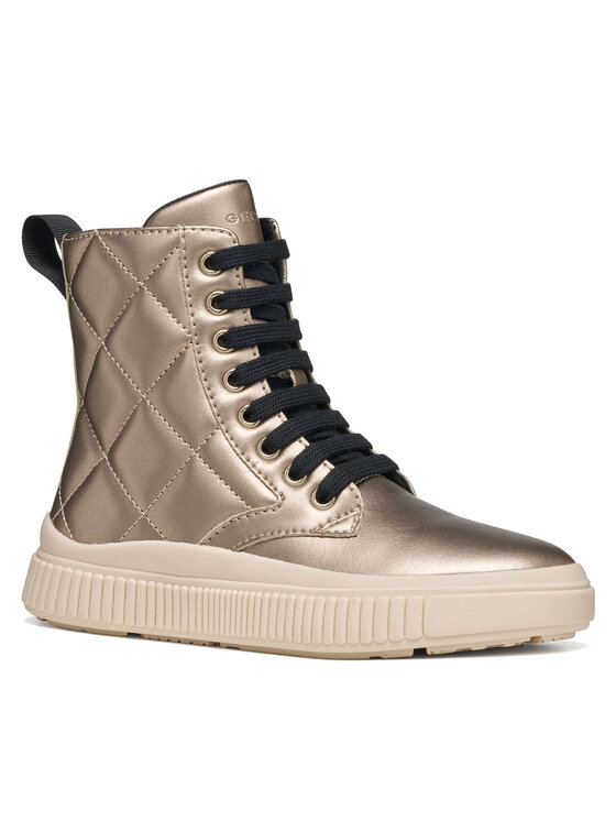 Geox Šnurovacia obuv Geox J Laquinny Girl J66M3C 000NF C5005 M Zlatá