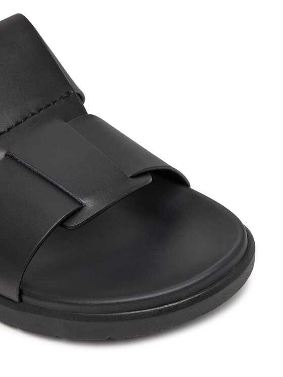 Calvin Klein Nazouváky Calvin Klein Lug Sandal Double T Lth HM0HM01734 Černá