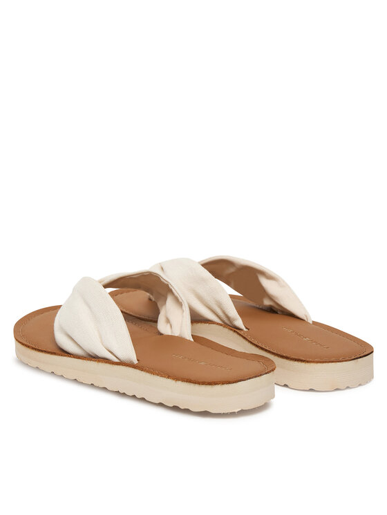 Tommy Hilfiger Chancletas Tommy Hilfiger Th Ltr Footbed Summer Sandal FW0FW09194 Écru
