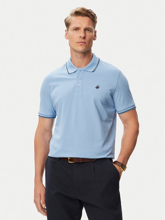 Beverly Hills Polo Club Beverly Hills Polo Club Polo P-SS26M-P42561BBU Azul claro Regular Fit