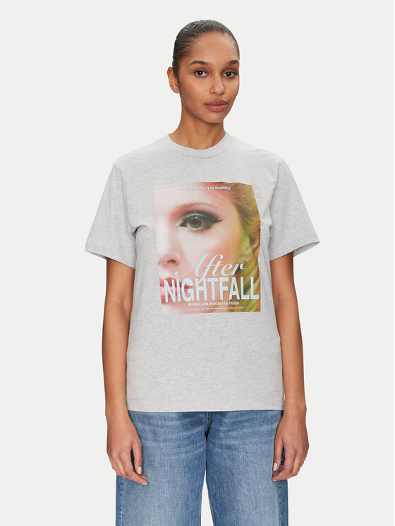 HUGO HUGO T-shirt Vintage 50534545 Siva Boxy Fit