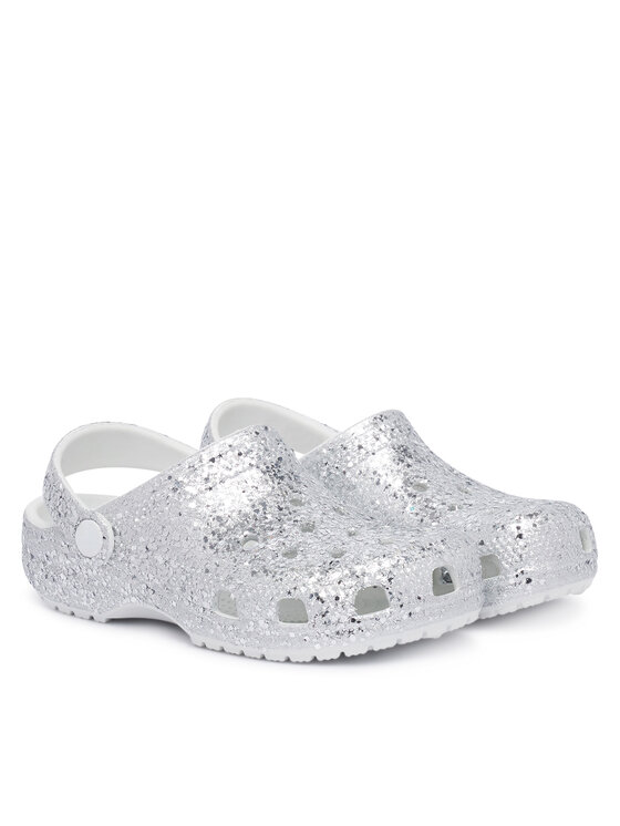 Crocs Шльопанці Crocs Classic Dazzle Glitter Clog K 213915 Срібний