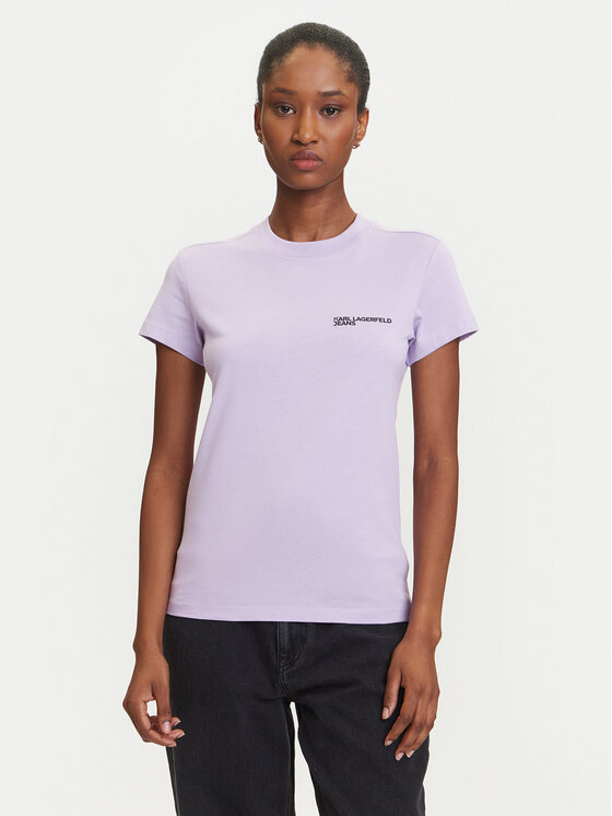 Karl Lagerfeld Jeans Karl Lagerfeld Jeans Camiseta A1W17004 Violeta Slim Fit