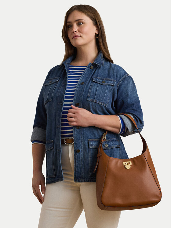 LAUREN RALPH LAUREN Torebka LAUREN RALPH LAUREN Large Tanner Shoulder Bag 431956790001 Brązowy