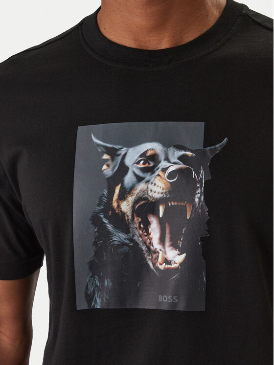 BOSS BOSS Camiseta Dobermann 50558965 Negro Regular Fit