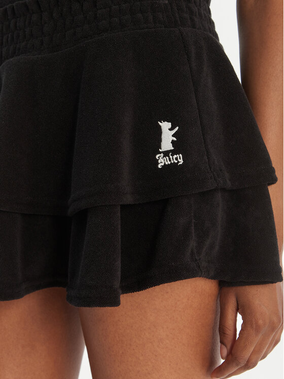 Juicy Couture Juicy Couture Minirock Smocked Terry JCGGS126006 Schwarz Regular Fit