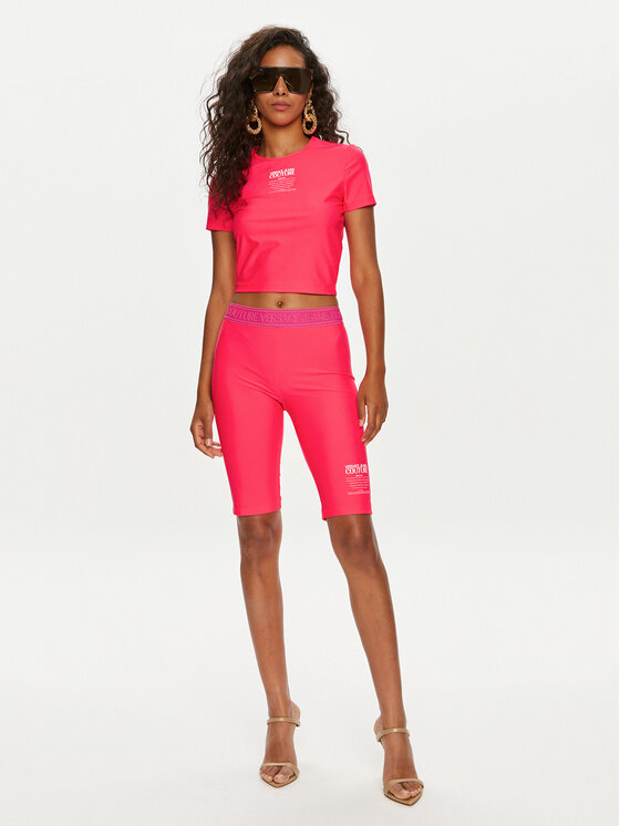 Versace Jeans Couture Versace Jeans Couture Футболка 76HAH602 Рожевий Slim Fit