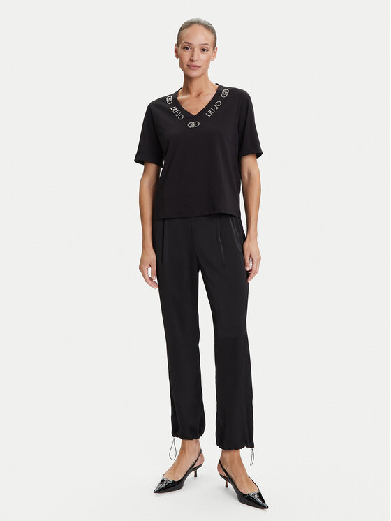 Liu Jo Sport Liu Jo Sport Camiseta TF5143 JS003 Negro Regular Fit