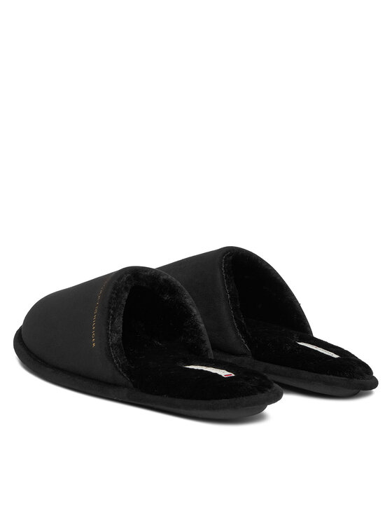 Tommy Hilfiger Papuci de casă Tommy Hilfiger Soft House Shoe FW0FW08853 Negru