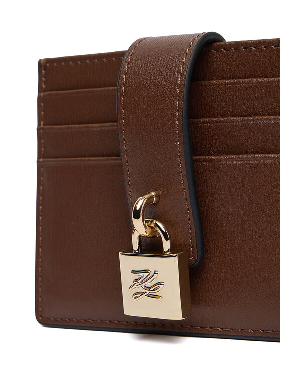 KARL LAGERFELD Puzdro na kreditné karty KARL LAGERFELD B1W32025 Hnedá