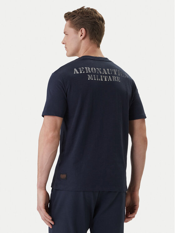 Aeronautica Militare Aeronautica Militare Camiseta 261TS2543UJ00686 Azul marino Regular Fit