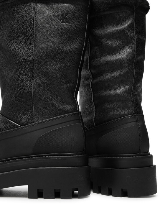 Calvin Klein Jeans Škornji za sneg Calvin Klein Jeans Flatform Chelsea Boot Padded YW0YW01558 Črna