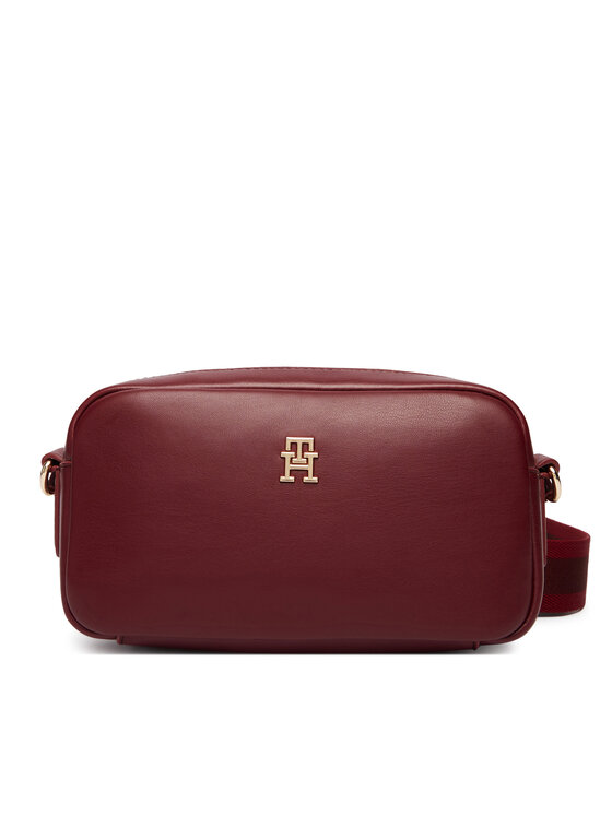 Tommy Hilfiger Дамска чанта Tommy Hilfiger Th Essential Camera Bag AW0AW18370 Бордо