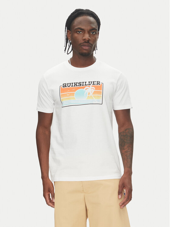 Quiksilver Quiksilver Majica EQYZT08065 Bela Regular Fit