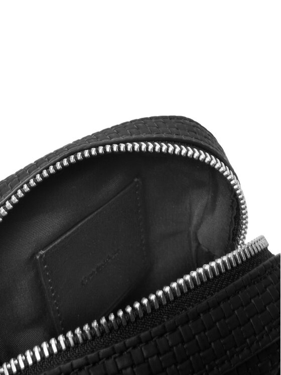Calvin Klein Saszetka Calvin Klein Embossed Woven Slim Reporter LV04D3221G Czarny