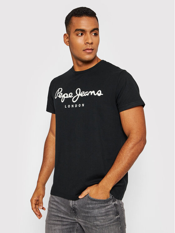 Pepe Jeans Pepe Jeans Футболка Original PM508210 Чорний Slim Fit