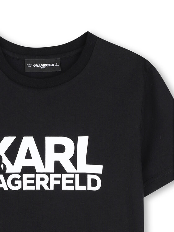 Karl Lagerfeld Kids Karl Lagerfeld Kids Camiseta Z31098 D Negro Regular Fit