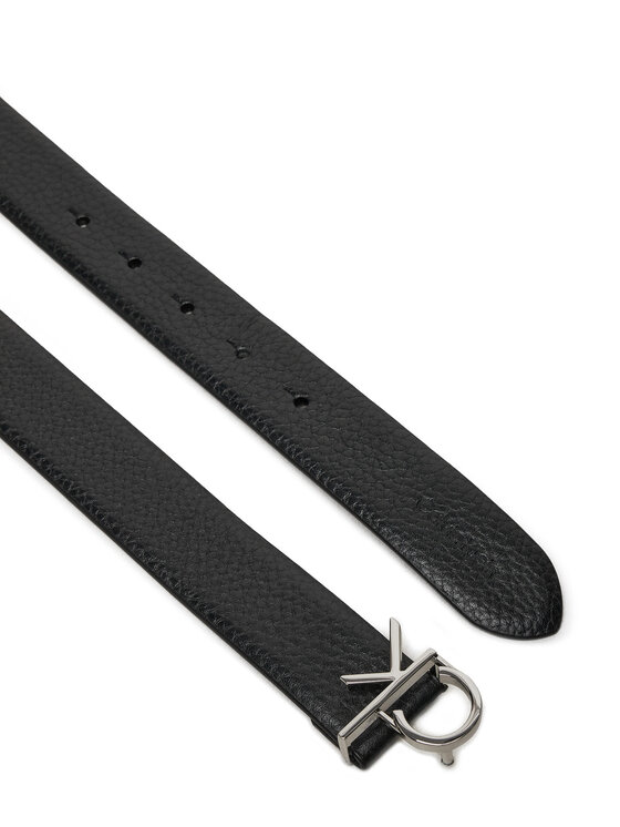 Calvin Klein Pasek Damski Calvin Klein Ck Logo Buckle Belt 3.0_Pbl K60K613073 Czarny