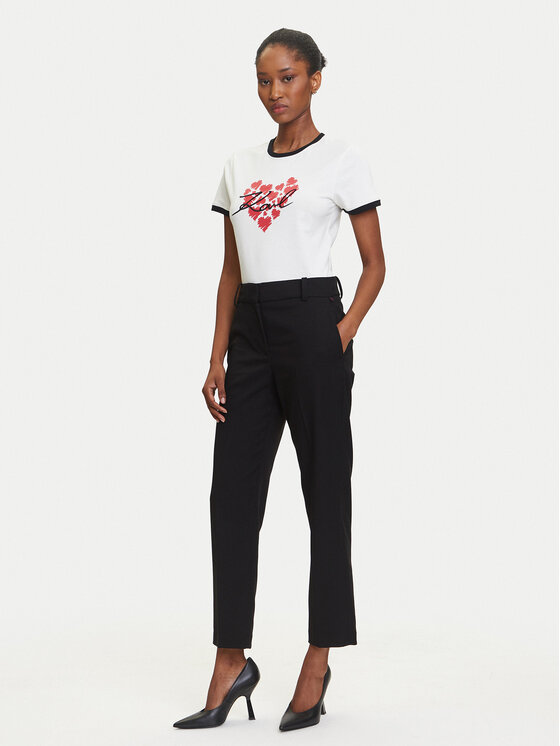 KARL LAGERFELD KARL LAGERFELD Camiseta A3W17015 Écru Regular Fit