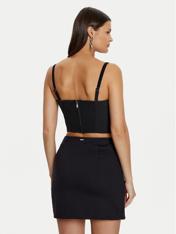 Guess Guess Топ W5RH26 WGLO2 Чорний Regular Fit