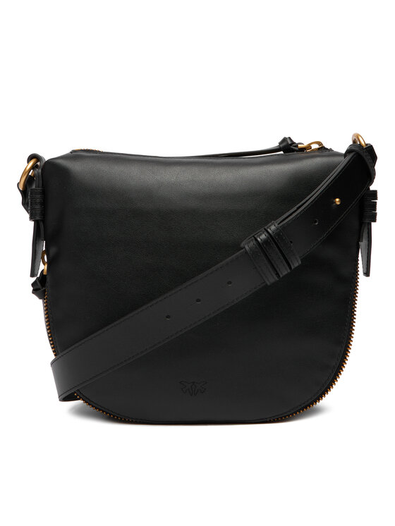 PINKO Дамска чанта PINKO Hobo Zip Around Mini Ai 25-26 PLTT 105332 A0QO Черен