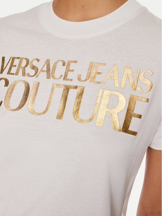 Versace Jeans Couture Versace Jeans Couture Majica 77HAHT01 CJ00T Bela Regular Fit