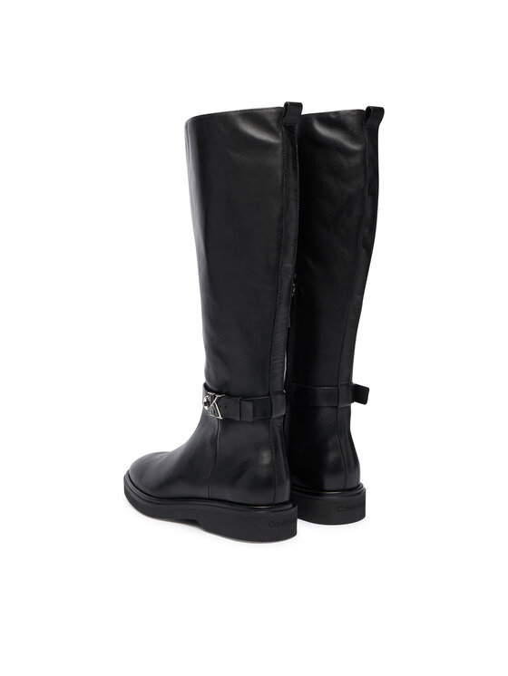 Calvin Klein Čižmy Calvin Klein Knee Boot W/ Metal Logo HW0HW02665 Čierna