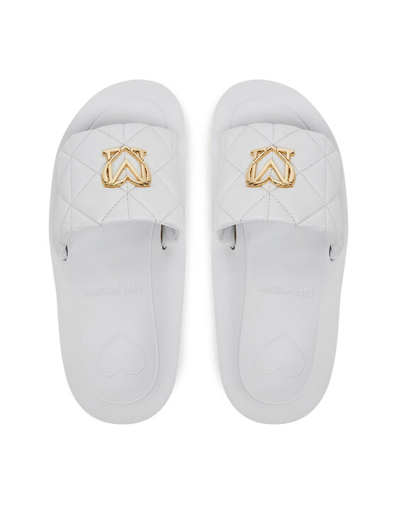 LOVE MOSCHINO Klapki LOVE MOSCHINO JA28014I1MIE0100 Biały
