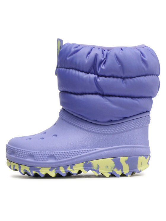Cizme de zăpadă Crocs Classic Neo Puff T 207683 Violet | Epantofi.ro