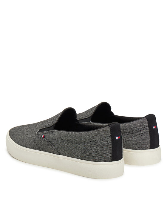 Tommy Hilfiger Tenisky Tommy Hilfiger Th Hi Vulc Low Slip On Ch FM0FM05390 Šedá